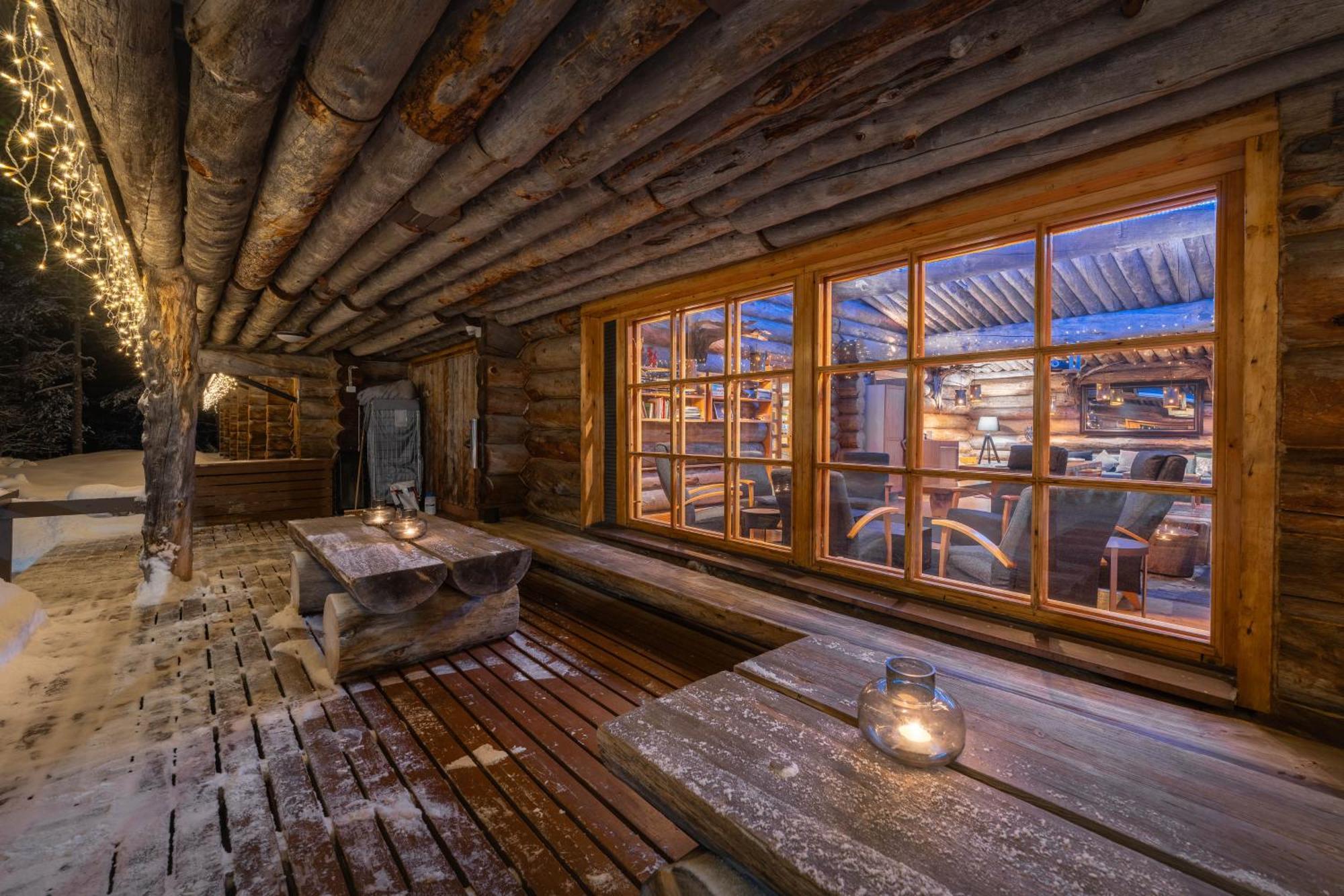 Kuukkeli Log Houses Aurora Resort Саариселькя Экстерьер фото