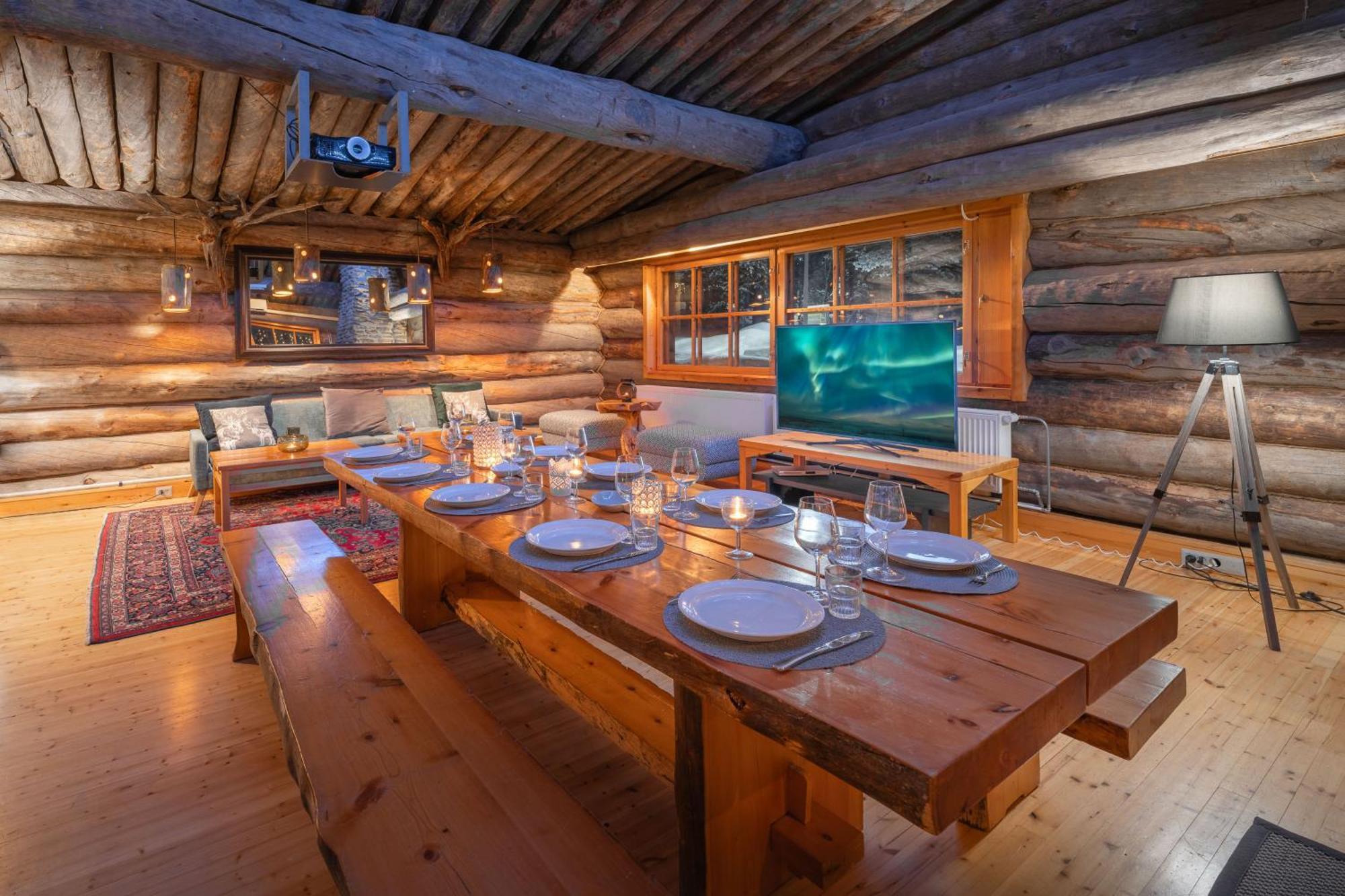 Kuukkeli Log Houses Aurora Resort Саариселькя Экстерьер фото